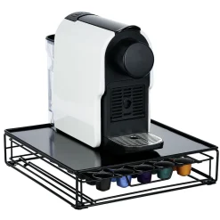 Gifi Rangement De Cuisine^Tiroir à capsules plateau et grille en métal noir