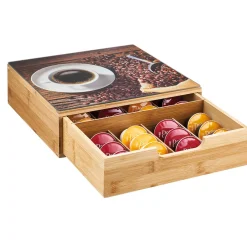 Gifi Rangement De Cuisine^Tiroir à dosettes bambou design graine de café