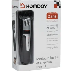 Tondeuse barbe et cheveux sans fil Homday^Gifi Online