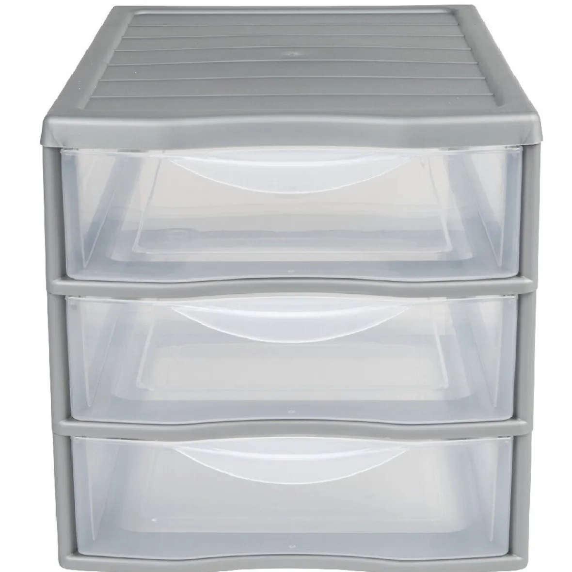 Tour 3 tiroirs A4 gris Rangement