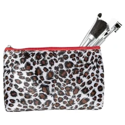 Trousse à maquillage motif léopard avec pinceau x5^Gifi Hot