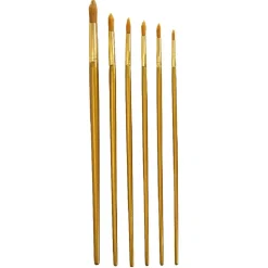 Trousse avec pinceau doré en bois x12^Gifi Discount