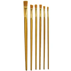 Trousse avec pinceau doré en bois x12^Gifi Discount