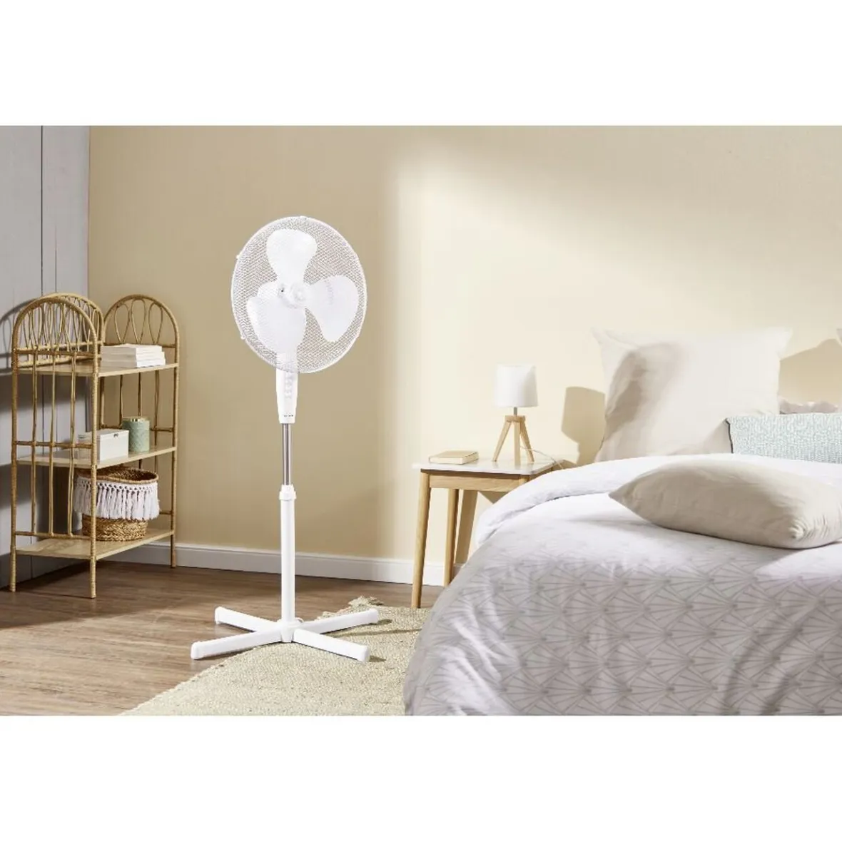 Ventilateur sur pied - 3 vitesses - 50W - blanc^Gifi