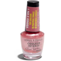 Vernis à ongles 3en1 couleur/protection/renforcement N°04 rose^Gifi