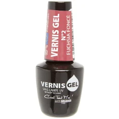 Vernis à ongles gel fushia foncé n°02^Gifi Discount