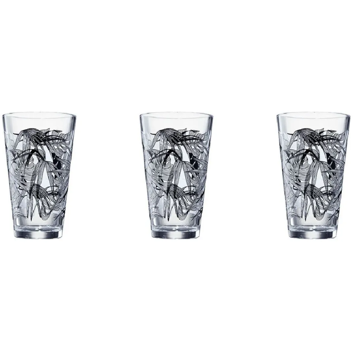 Gifi Vaisselle Et Accessoires De Table^Verre conique bas motif feuillage 32,5 cl x3