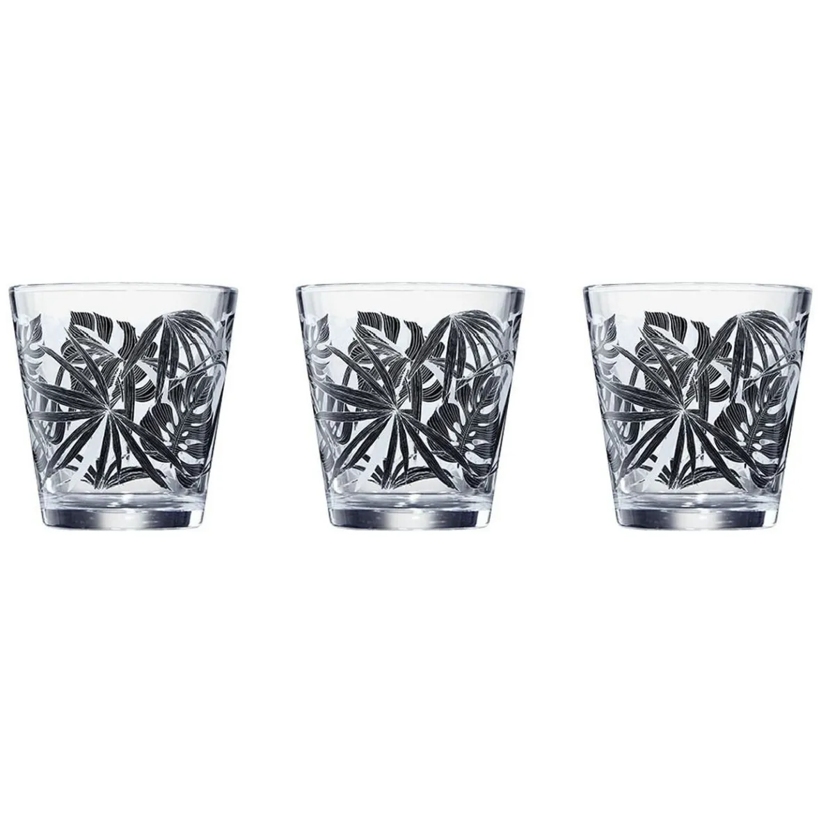 Gifi Vaisselle Et Accessoires De Table^Verre conique bas motif feuillage 25,5 cl x3