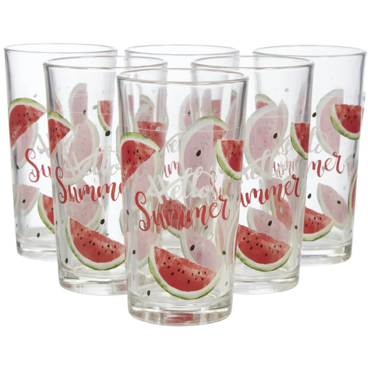 Gifi Vaisselle Et Accessoires De Table^Verre haut pastèque Hello Summer x 6