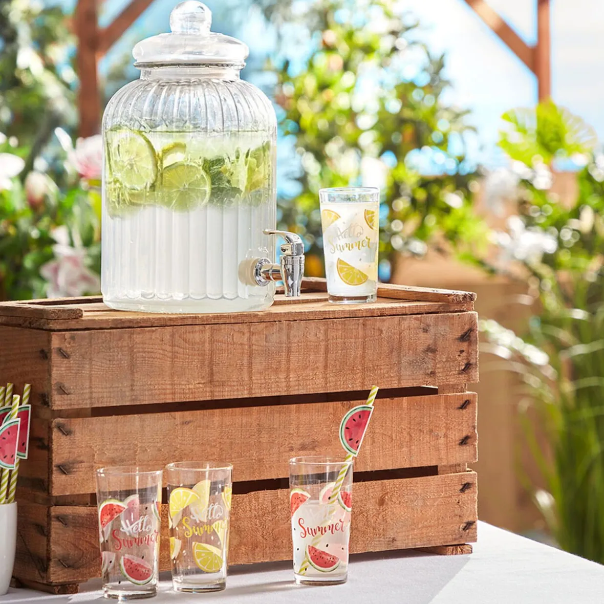 Gifi Vaisselle Et Accessoires De Table^Verre haut pastèque Hello Summer x 6