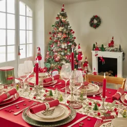 Gifi Vaisselle Et Accessoires De Table^Verre Noël transparent avec centre sapin 3D Ø8xH8,5cm