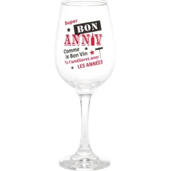 Gifi Vaisselle Et Accessoires De Table^Verre pied à message humoristique