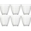 Gifi Vaisselle Et Accessoires De Table^Verre transparent design point relief 25 cl x12