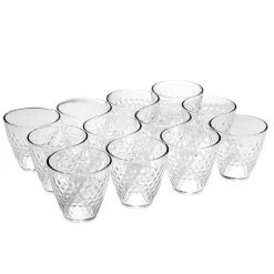 Gifi Vaisselle Et Accessoires De Table^Verre transparent design point relief 25 cl x12