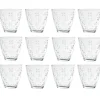 Gifi Vaisselle Et Accessoires De Table^Verre transparent motif relief fleur x12