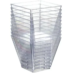 Gifi Vaisselle Et Accessoires De Table^Verrine x50 + mini-cuillère x50 réutilisable transparent