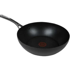 Gifi Cuisson^Wok Tefal Reserve Collection tous feux couvercle verre